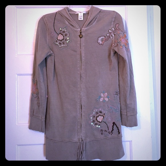 Funky embroidered Vertigo Paris hoodie.