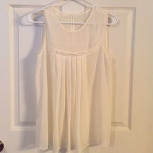 Cream babydoll top sz medium
