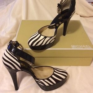 Michael Kors Zebra Heels. Worn 2 times.