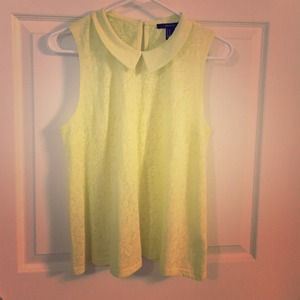 Yellow/green cute top - forever 21