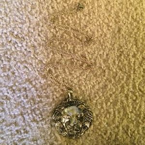 Lion statement peace costume jewelry necklace