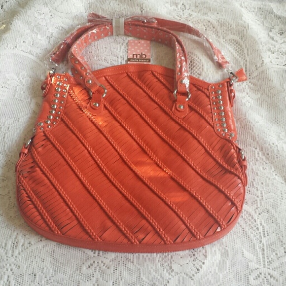 Melie Bianco Karen Orange Handbag Purse