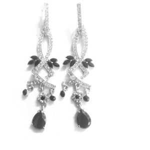 Formal rhinestone drop earrings
