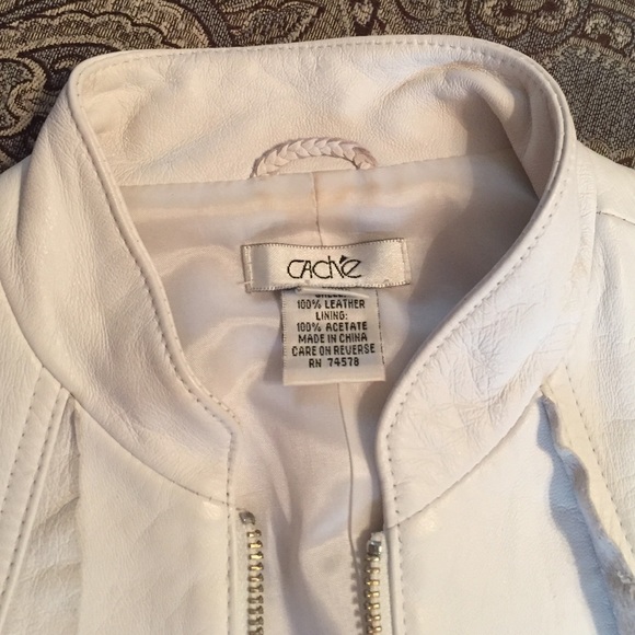 Cache white leather jacket - Picture 4 of 4