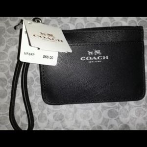 SOLD!NWT Coach Darcy leather ID Wristlet coin