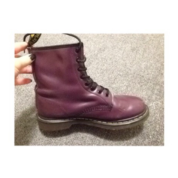 Maroon/dark purple dr martens