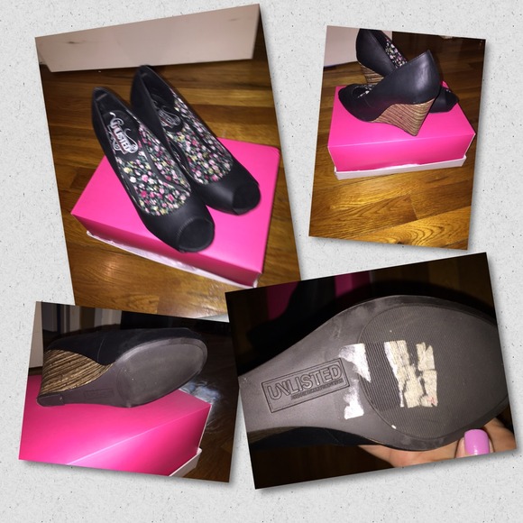 UNLISTED BLACK WEDGES - Picture 4 of 4