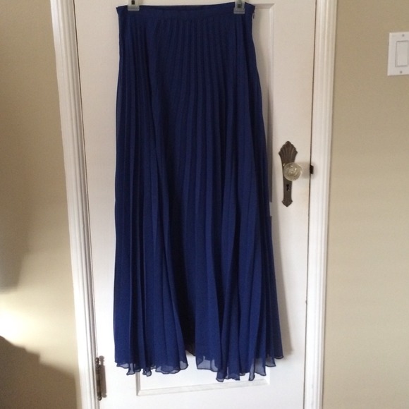 Blue pleated skirt