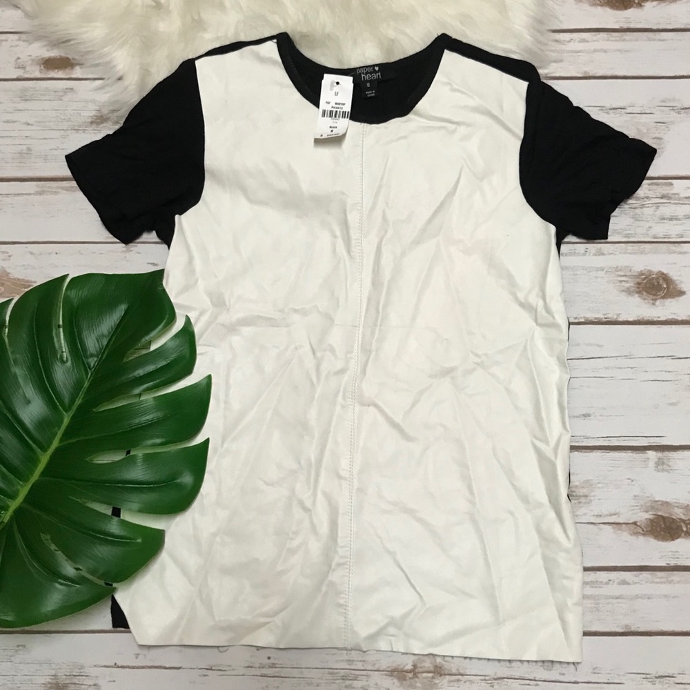 🎉HOST PICK🎉LF Paper Heart Faux Leather Top