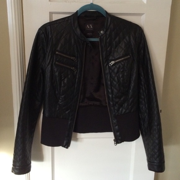 Quilted faux leather Moto