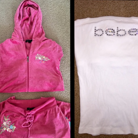 BUNDLED: Bebe Tub Top & Pink Tracksuit