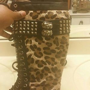 Leopa4d knee combat boots