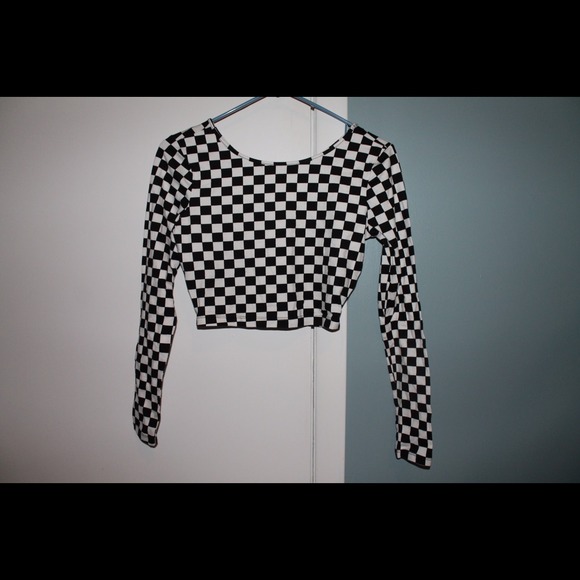Checkered crop top