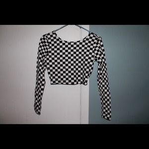 Checkered crop top