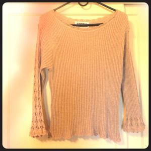 Beige sweater top