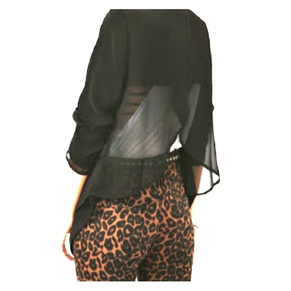 Nastygal - Black Chiffon Wrap Blazer