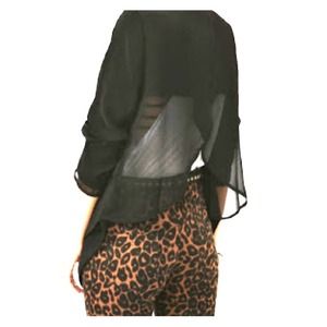 Nastygal - Black Chiffon Wrap Blazer