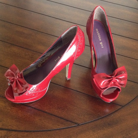 Madden Girl heels, Red patent leather NWOT