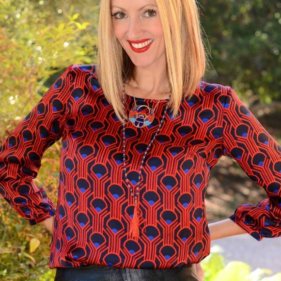 RESERVED-Merona printed blouse.