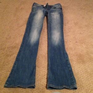 Hollister medium wash flare jeans