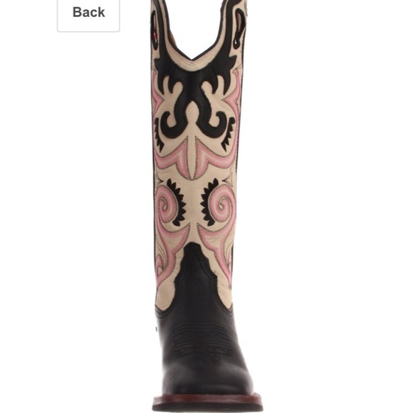 Tony Lama 3R Buckaroo Black Cowgirl Boots - Picture 2 of 4