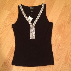 Black jeweled top