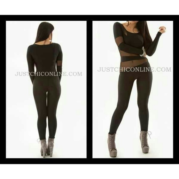 NWT Mesh Insert Jumpsuit