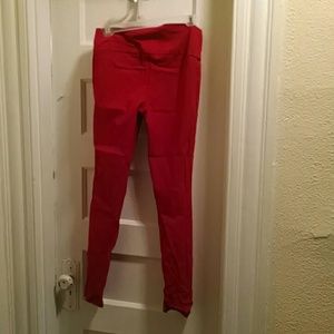 Red skinny dress pant