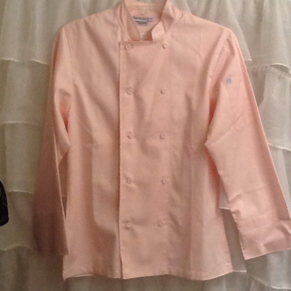 Pretty in pink chefs coat.