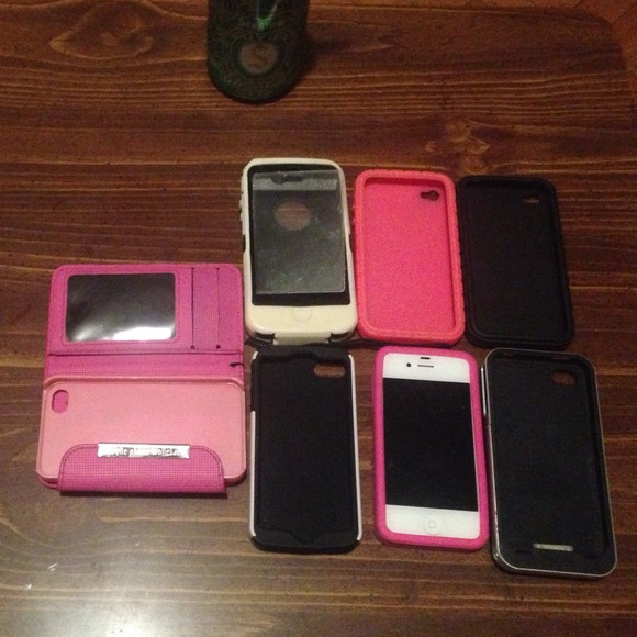 IPhone 4s sprint with charging case and others