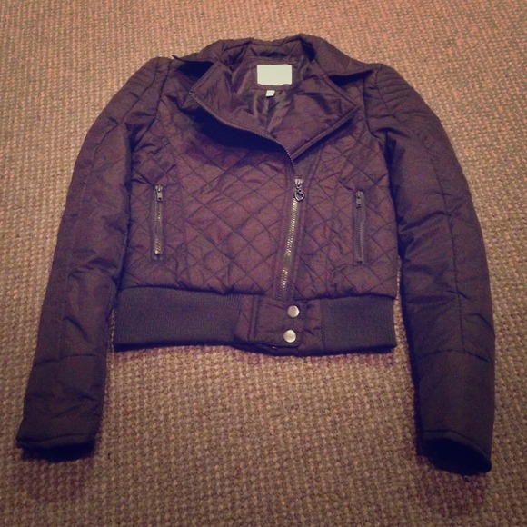 Olive Quilted Motorcycle Jacket