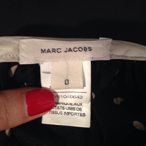 Marc Jacobs navy poker doc blouse,SILK! - Picture 3 of 4