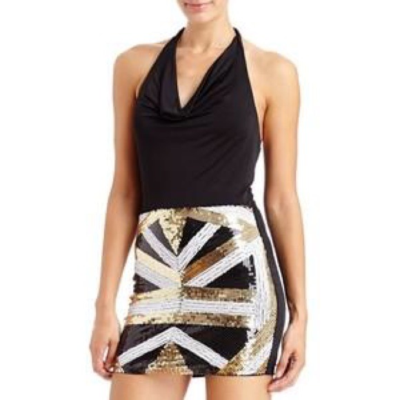2b Bebe cowl halter dress