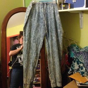 Acid wash joggers