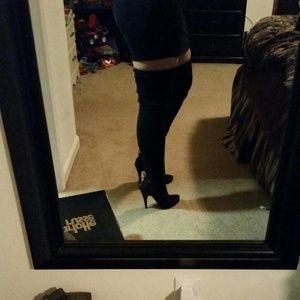 Colin stuart thigh high suede boots