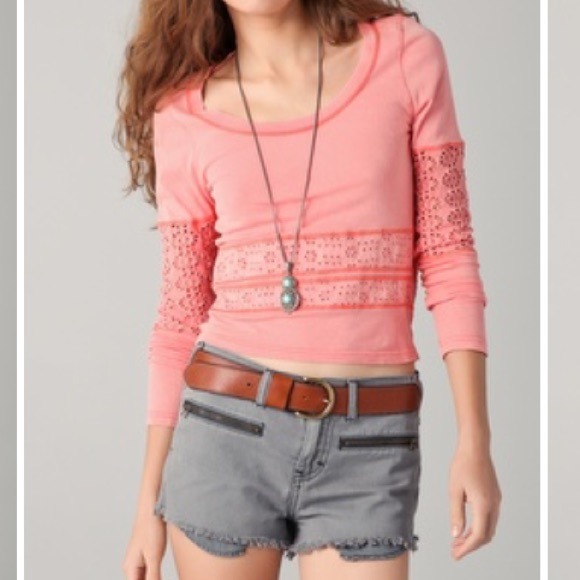 Free People Neon lights girlie greaser crop top