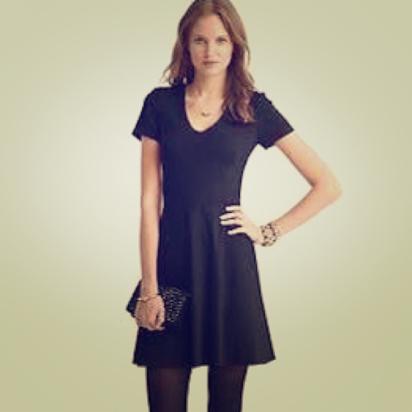 Banana Republic Seamed Ponte Fit-and-Flare Dress