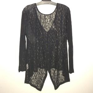 BCBGeneration Long Sleeve Lace Top