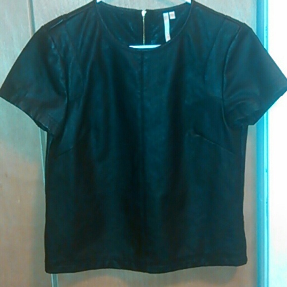 Faux leather shirt...