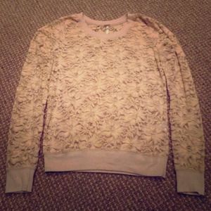 Lace Crewneck Sweater