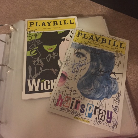 Wicked and Hairspray Signed Playbills