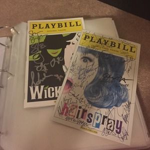Wicked and Hairspray Signed Playbills