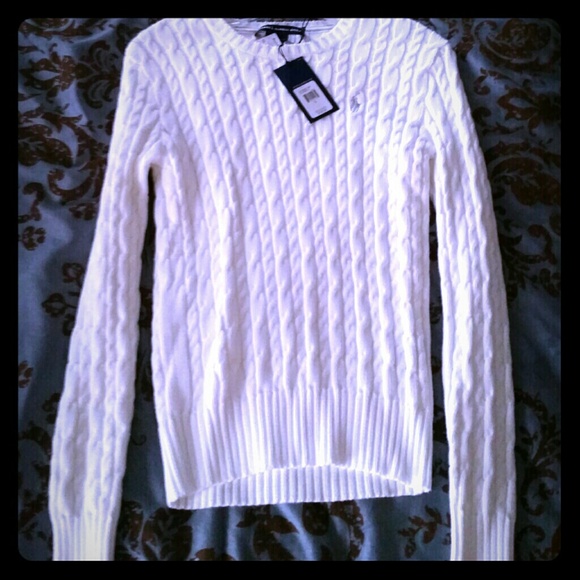 White women's Ralph Lauren Polo Sweater