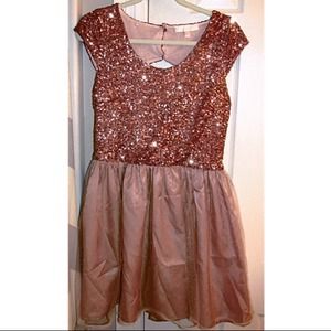 Rose Gold Sequin Dress