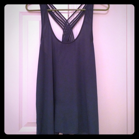 Dark green top very cute back detail!