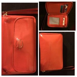 Coach Wallet Wristlet Coral