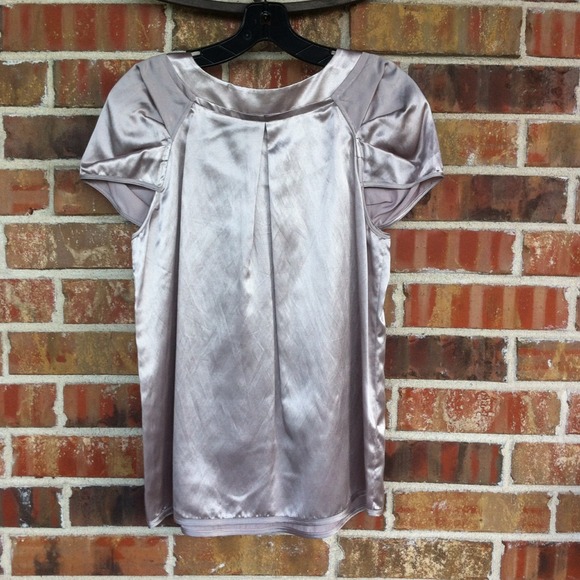 NWT BCBG Silk Blouse in Lavender Mist - Picture 3 of 4
