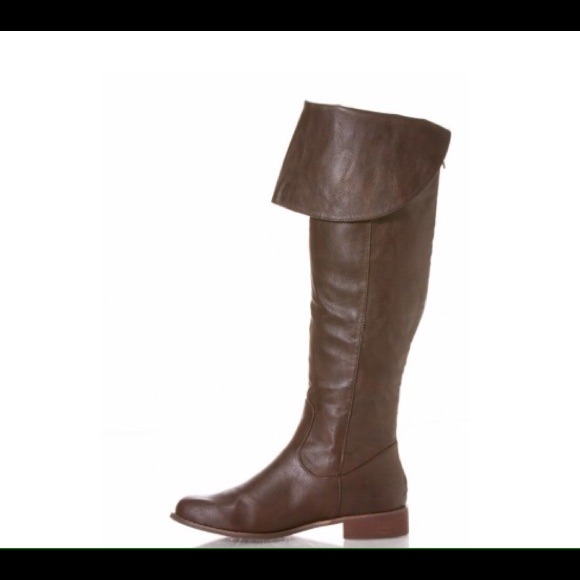 Brown over the knee boots
