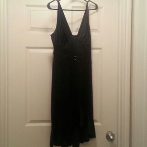 Silk Black high low dress