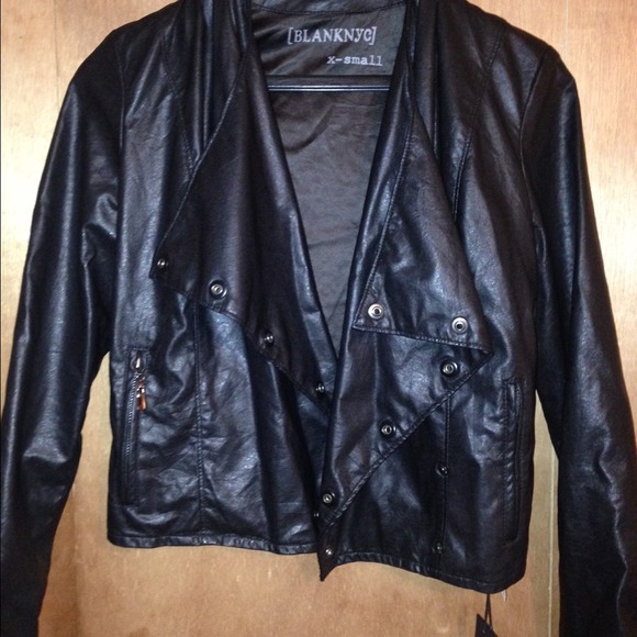 Women's black pleather jacket